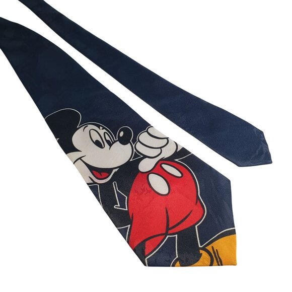 Mickey Mouse Vintage Mens Tie Balance Inc Disney 1990s Cartoon Character Necktie - Picture 1 of 5